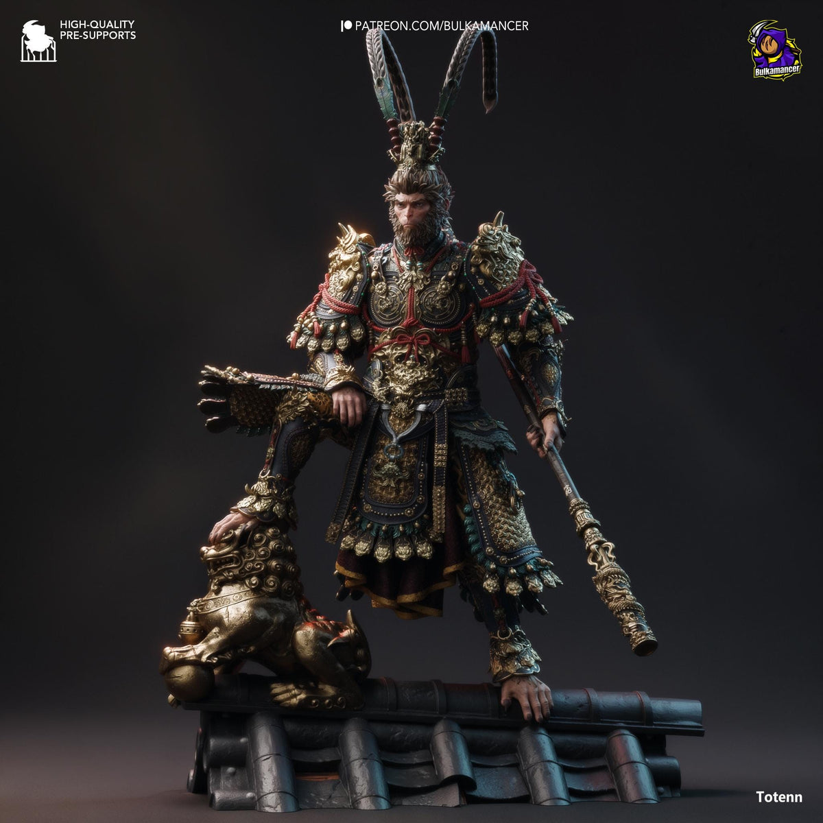 Destined One Black Myth Wukong Figure - resin tabletop miniature front view