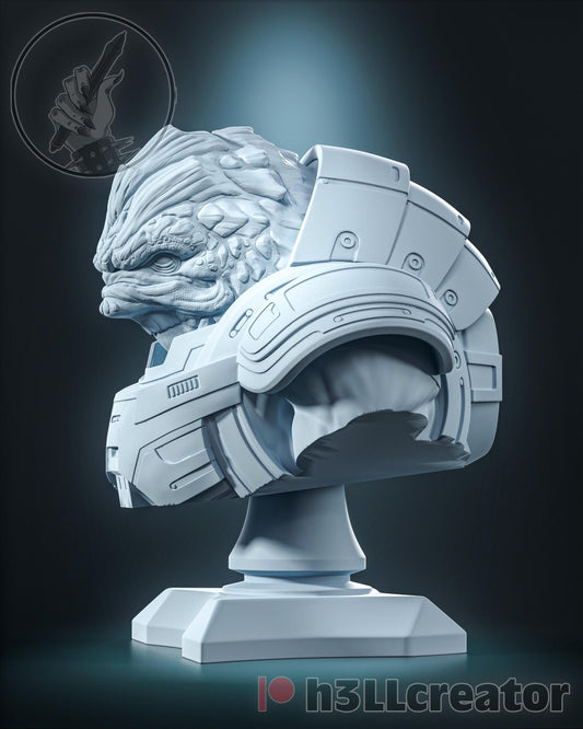 Grunt Bust - Mass Effect - resin tabletop miniature alternate angle