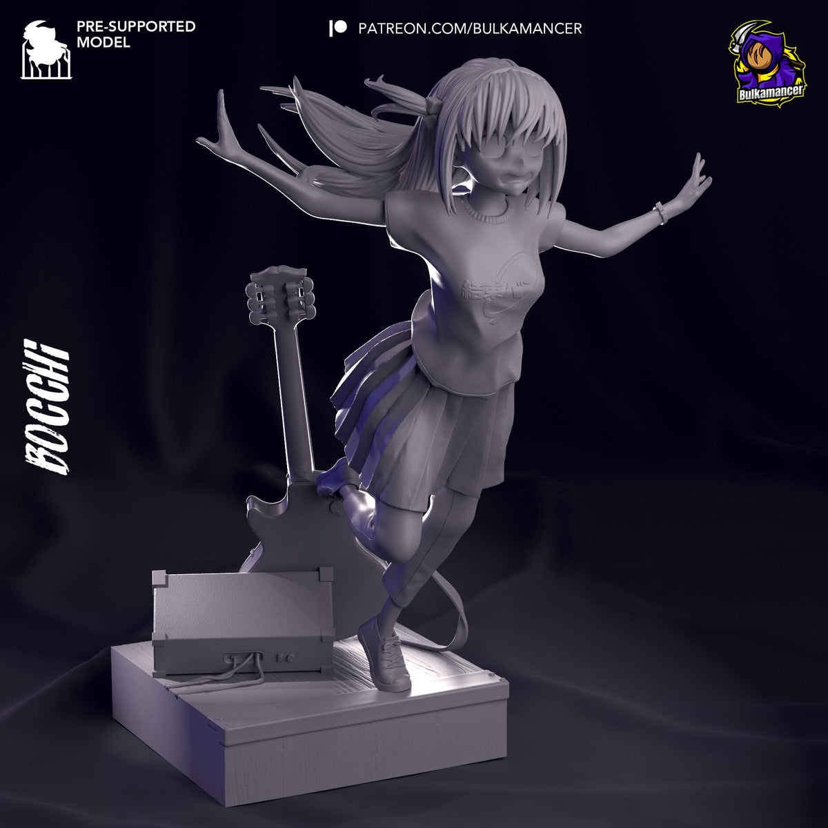 Hitori Gotoh Bocchi the Rock! Figure - paintable tabletop miniature product view