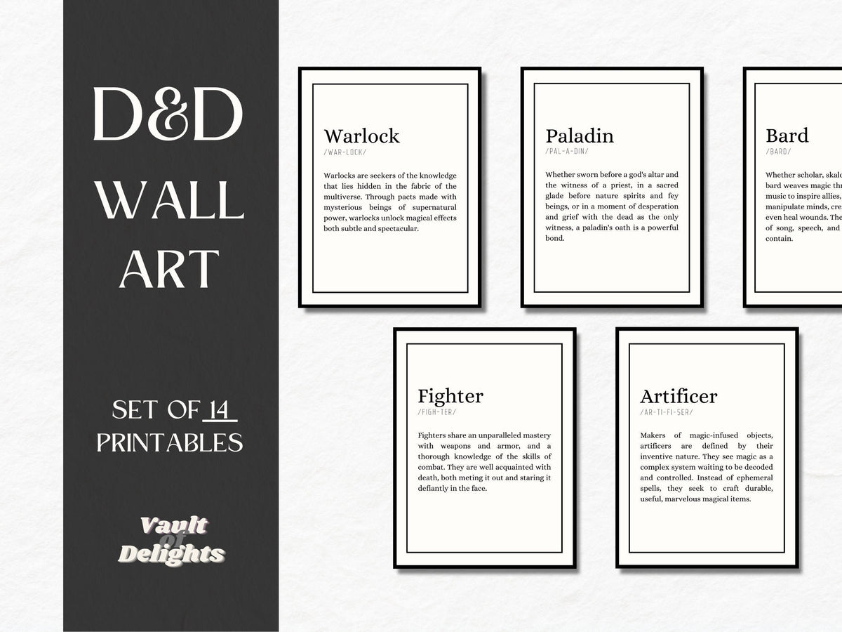 Classes Printable Wall Art - digital download preview