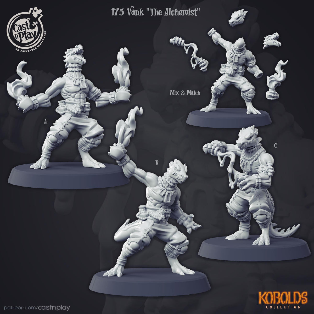 Kobold Sorcerer Miniature - resin tabletop miniature front view