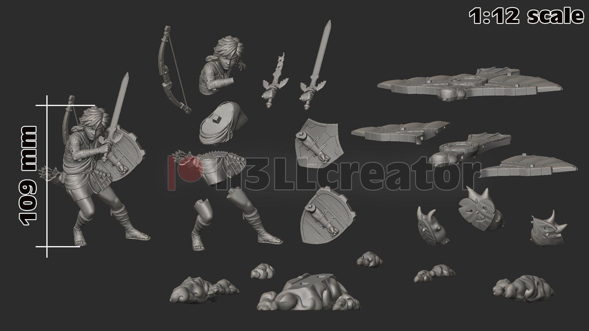 Link Legend of Zelda Figure - paintable tabletop miniature product view