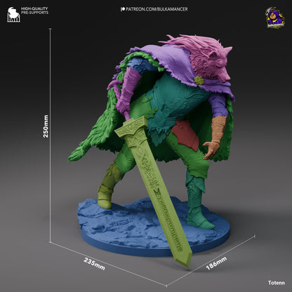 Blaidd the Half Wolf Figure - Elden Ring - resin miniature view 7