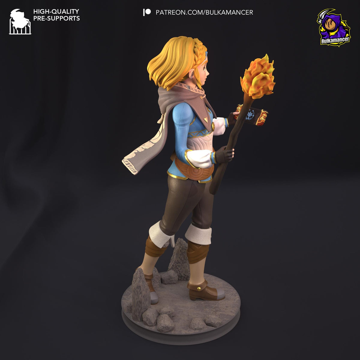 Zelda Tears of the Kingdom Figure - 3D printed miniature detail view