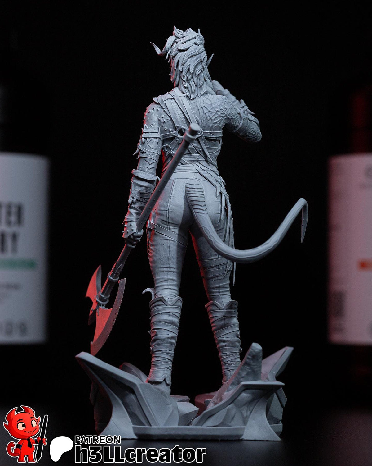 Karlach Figure - Baldur's Gate 3 - paintable tabletop miniature product view
