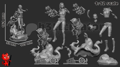 Jinx Figure - Arcane - paintable tabletop miniature product view