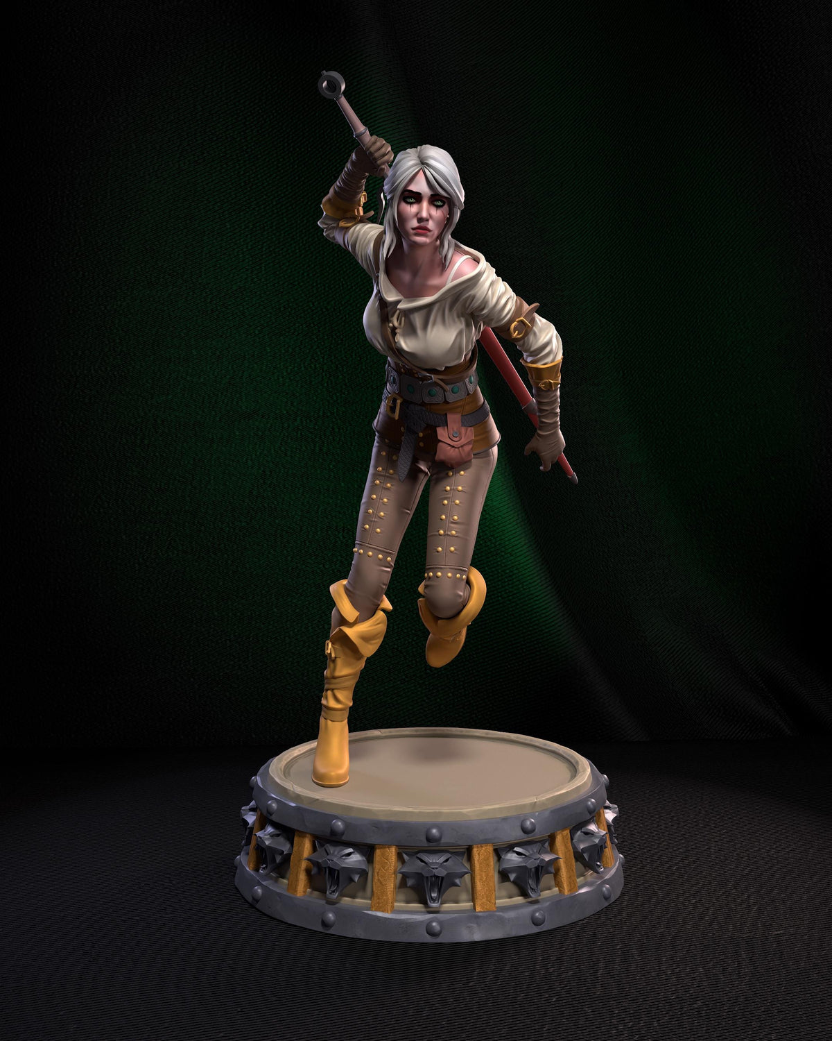 Ciri The Witcher 3 Figure - resin tabletop miniature alternate angle