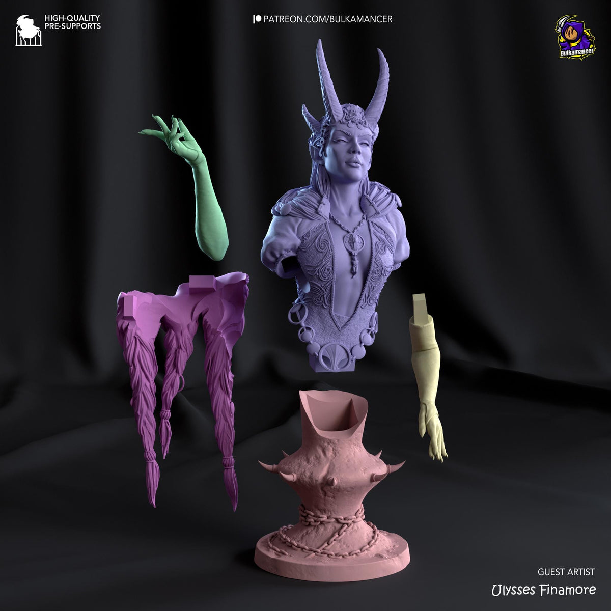 Mizora Bust - Baldur's Gate 3 - resin miniature view 6