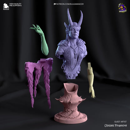 Mizora Bust - Baldur's Gate 3 - resin miniature view 6