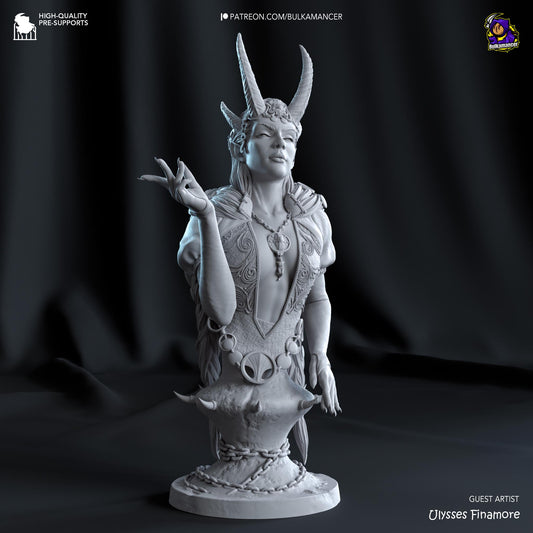 Mizora Bust - Baldur's Gate 3 - resin tabletop miniature front view