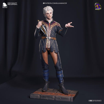 Astarion Figure - Baldur's Gate 3 - resin tabletop miniature front view
