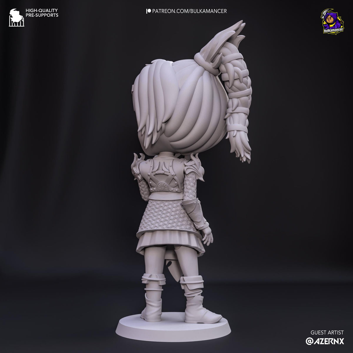 Shadowheart Chibi Figure - Baldur's Gate 3 - resin miniature view 5