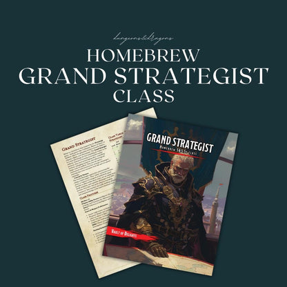 Grand Strategist Homebrew Class Guide - digital download preview