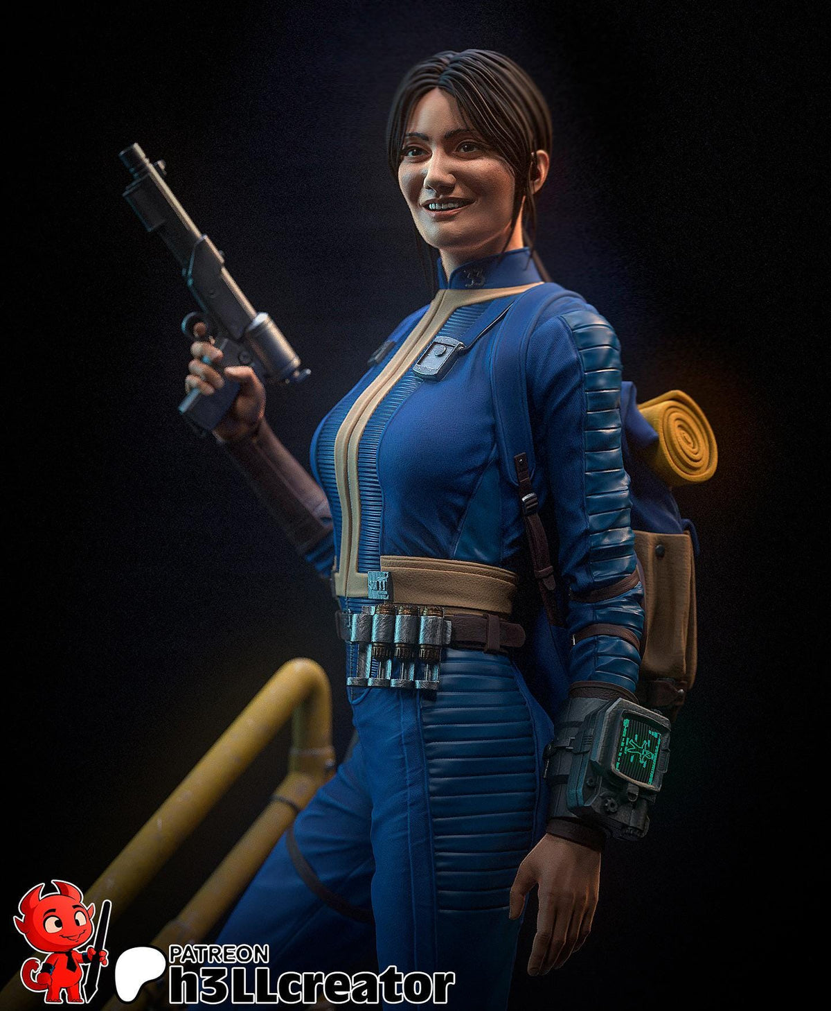 Lucy MacLean TV Character Fallout Figure - resin tabletop miniature front view