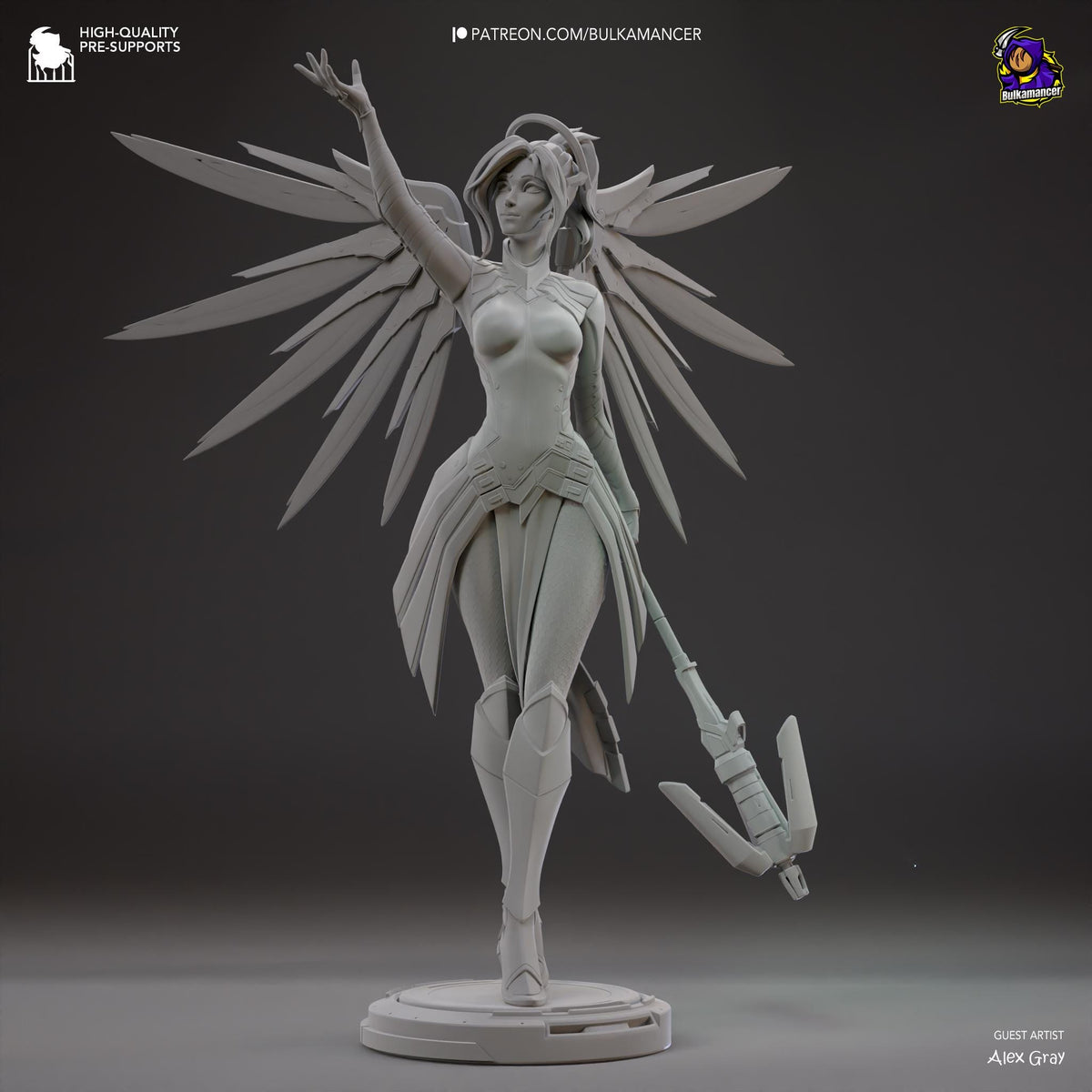 Mercy Figure - Overwatch - resin miniature view 5