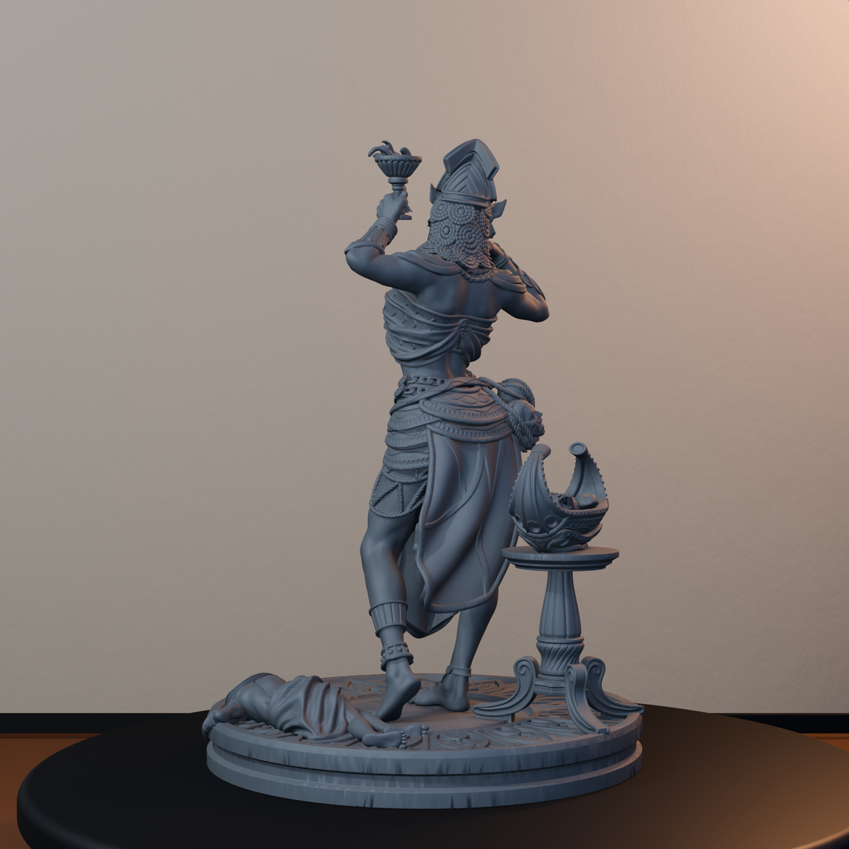 Daughters Of Sekhmet Egyptian Fantasy Miniatures - Daughters of Sekhmet Pose 02 - back left three-quarter view