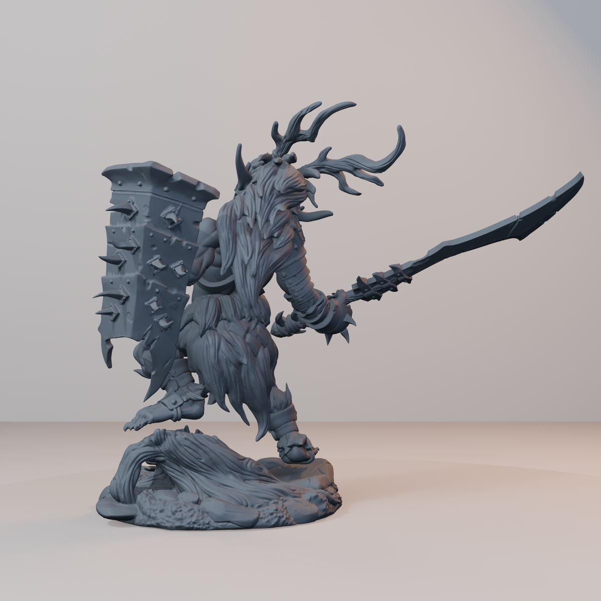 Pokeys Orc Miniatures - Pokeys Pose 03 - back left three-quarter view