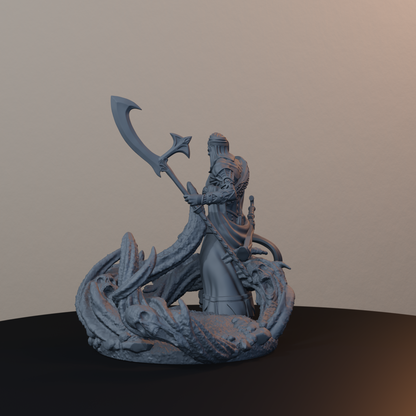 Sandmancer Aristocrats Egyptian Fantasy Miniatures - Sandmancer Aristocrat Pose 02 - back left three-quarter view