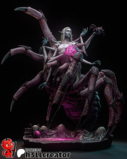 Lolth Figure - Baldur's Gate 3 - paintable tabletop miniature product view