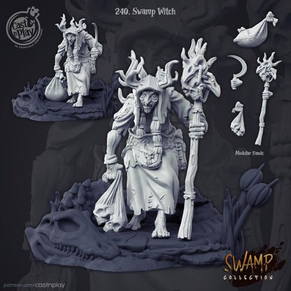 Witch Hag Miniature - resin tabletop miniature alternate angle