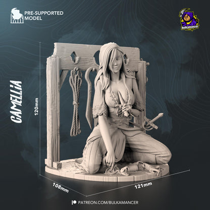 Camellia Figure - Wrath of the Righteous - resin tabletop miniature front view