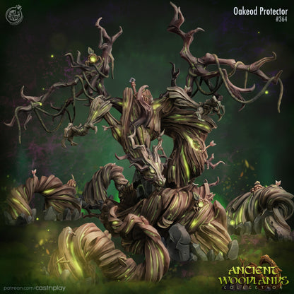 Oakeod the Protector by Cast n Play, illustrated woodland guardian with branching limbs