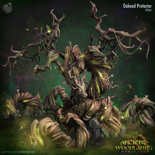 Oakeod the Protector by Cast n Play, illustrated woodland guardian with branching limbs