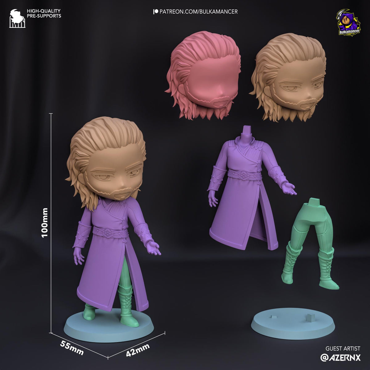 Gale Chibi Figure - Baldur’s Gate 3 - resin miniature view 7