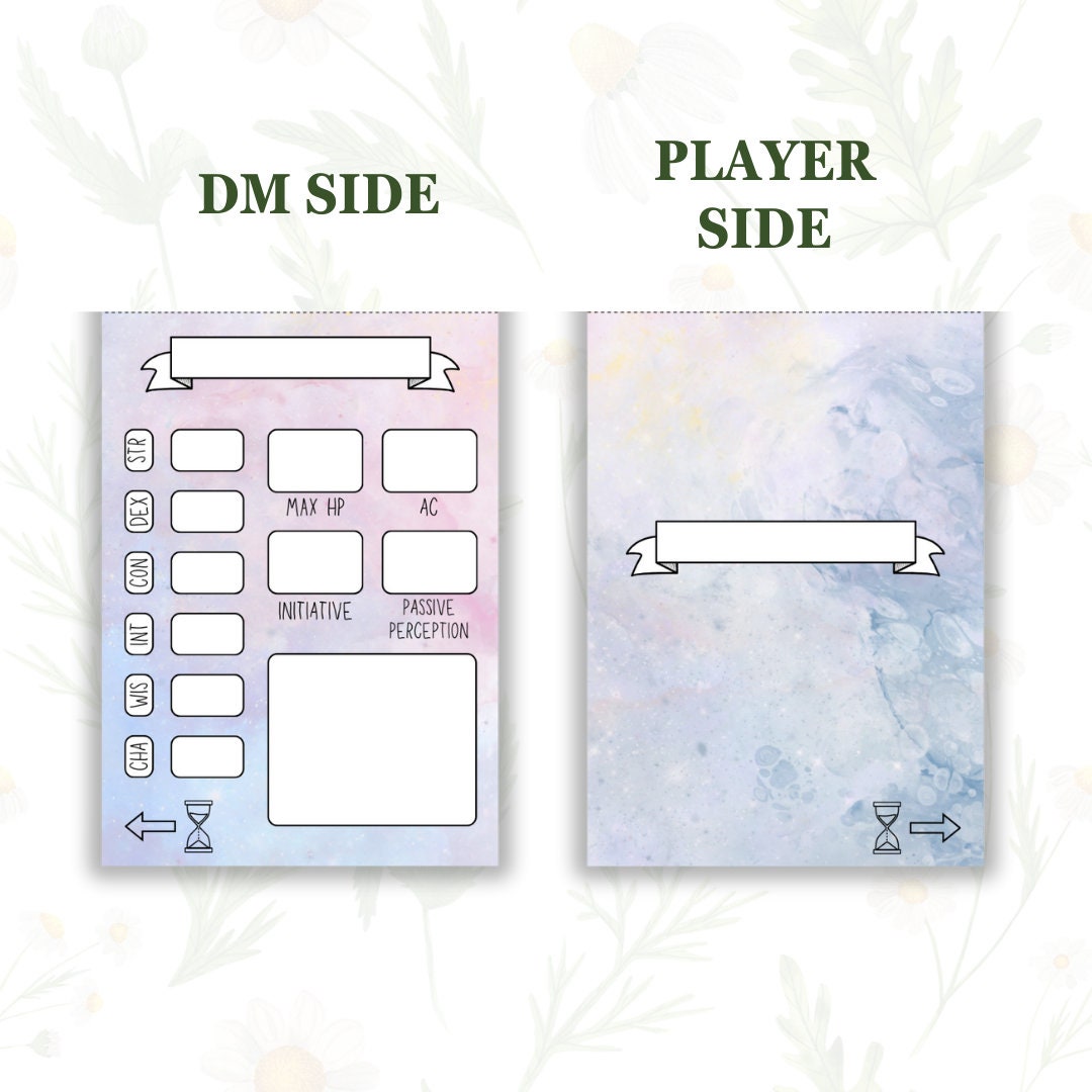 Initiative Tracker - printable tabletop RPG resource preview