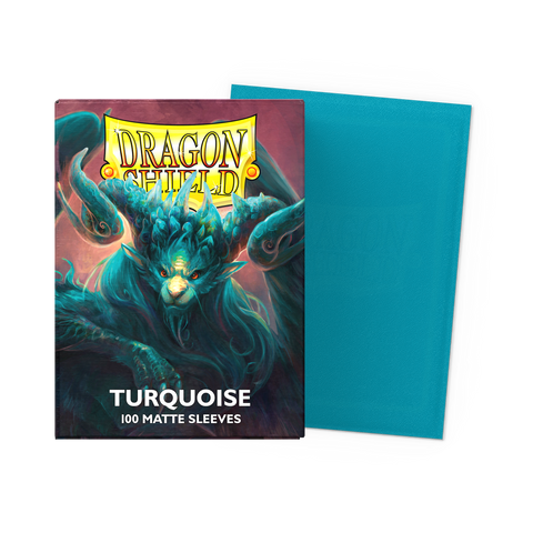 Dragon Shield Standard Matte Sleeves - Turquoise - sealed card game product image
