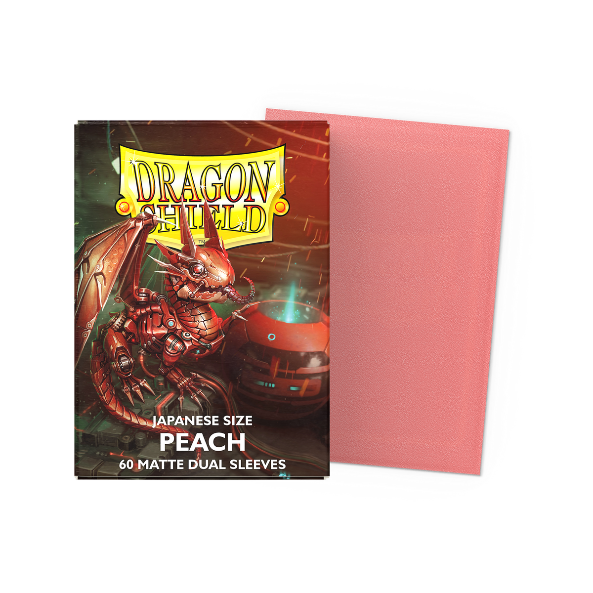 Dragon Shield Peach Dual Matte Japanese-size sleeves (60) - official retail packaging