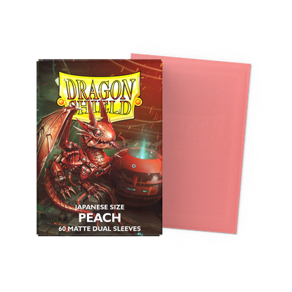 Dragon Shield Peach Dual Matte Japanese-size sleeves (60) - official retail packaging