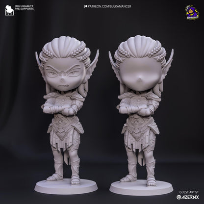 Lae'zel Chibi Figure - Baldur's Gate 3 - resin miniature view 7