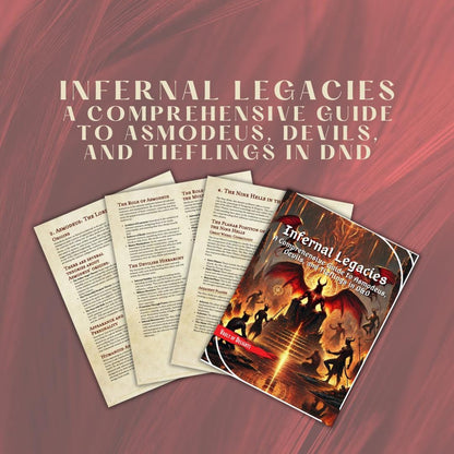 Infernal Legacies A Comprehensive Guide to Asmodeus, Devils, and Tieflings - digital download preview