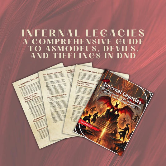 Infernal Legacies A Comprehensive Guide to Asmodeus, Devils, and Tieflings - digital download preview