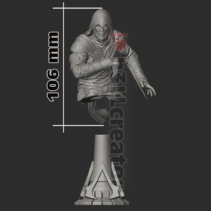 Ezio Auditore Assassin's Creed Bust - paintable tabletop miniature product view