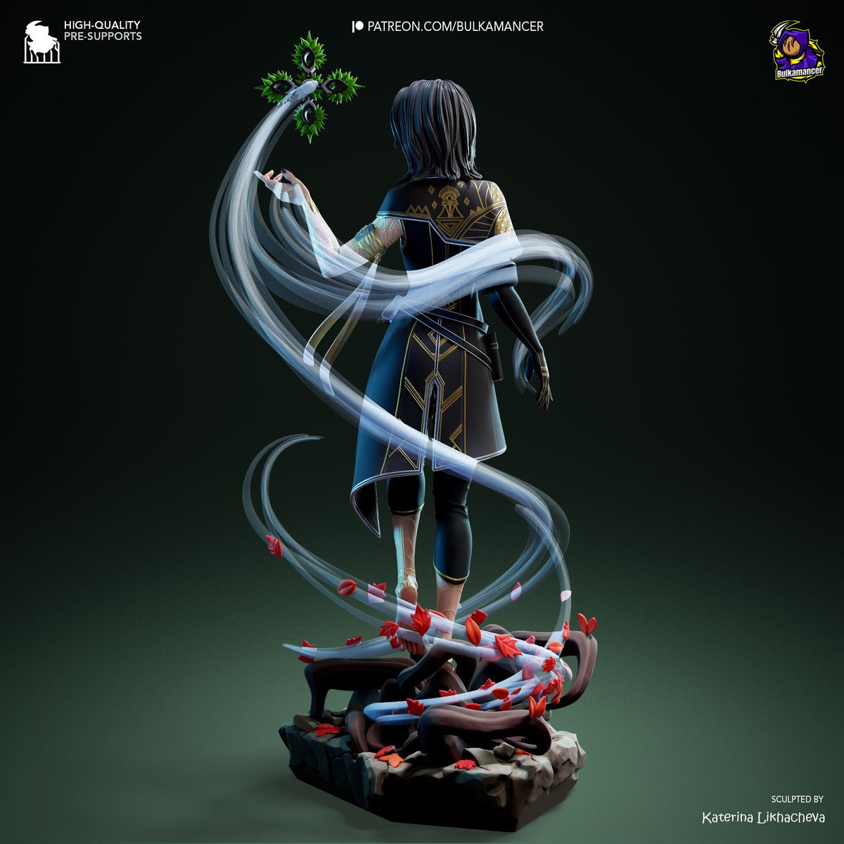 Lune Figure - Clair Obscur: Expedition 33 - resin tabletop miniature alternate angle