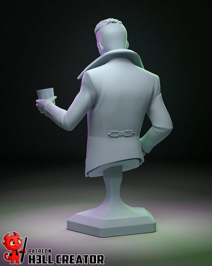 Silco Bust - Arcane - 3D printed miniature detail view