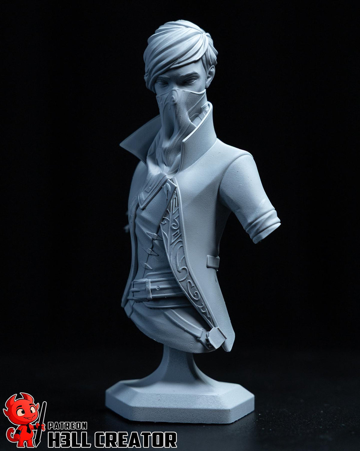 Emily Dishonored 2 Bust - paintable tabletop miniature product view