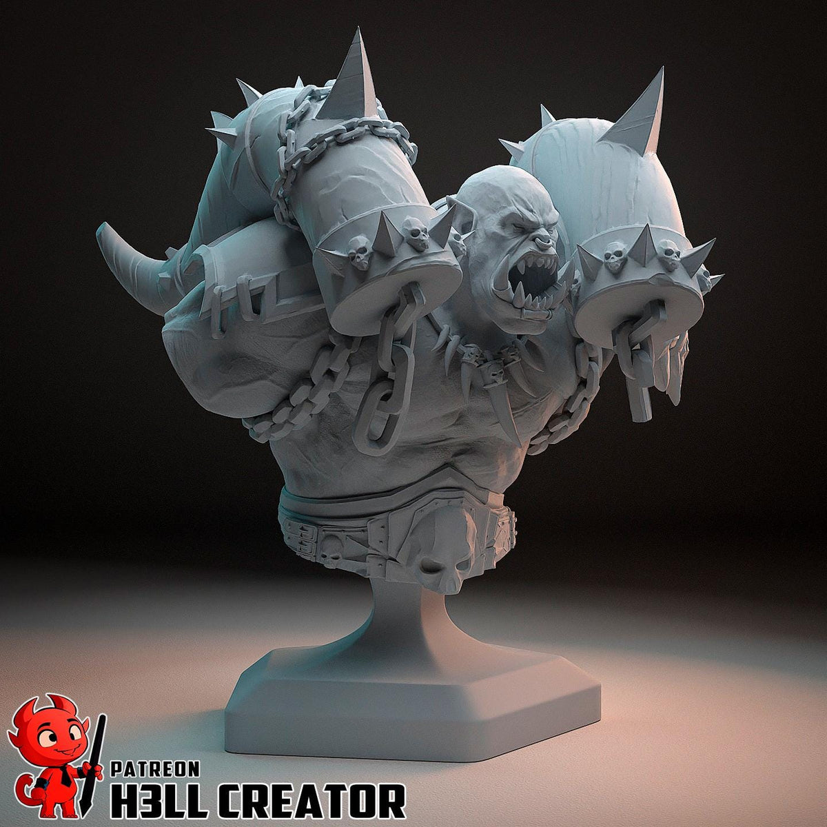 Garrosh Hellscream Bust - World of Warcraft - resin miniature view 5