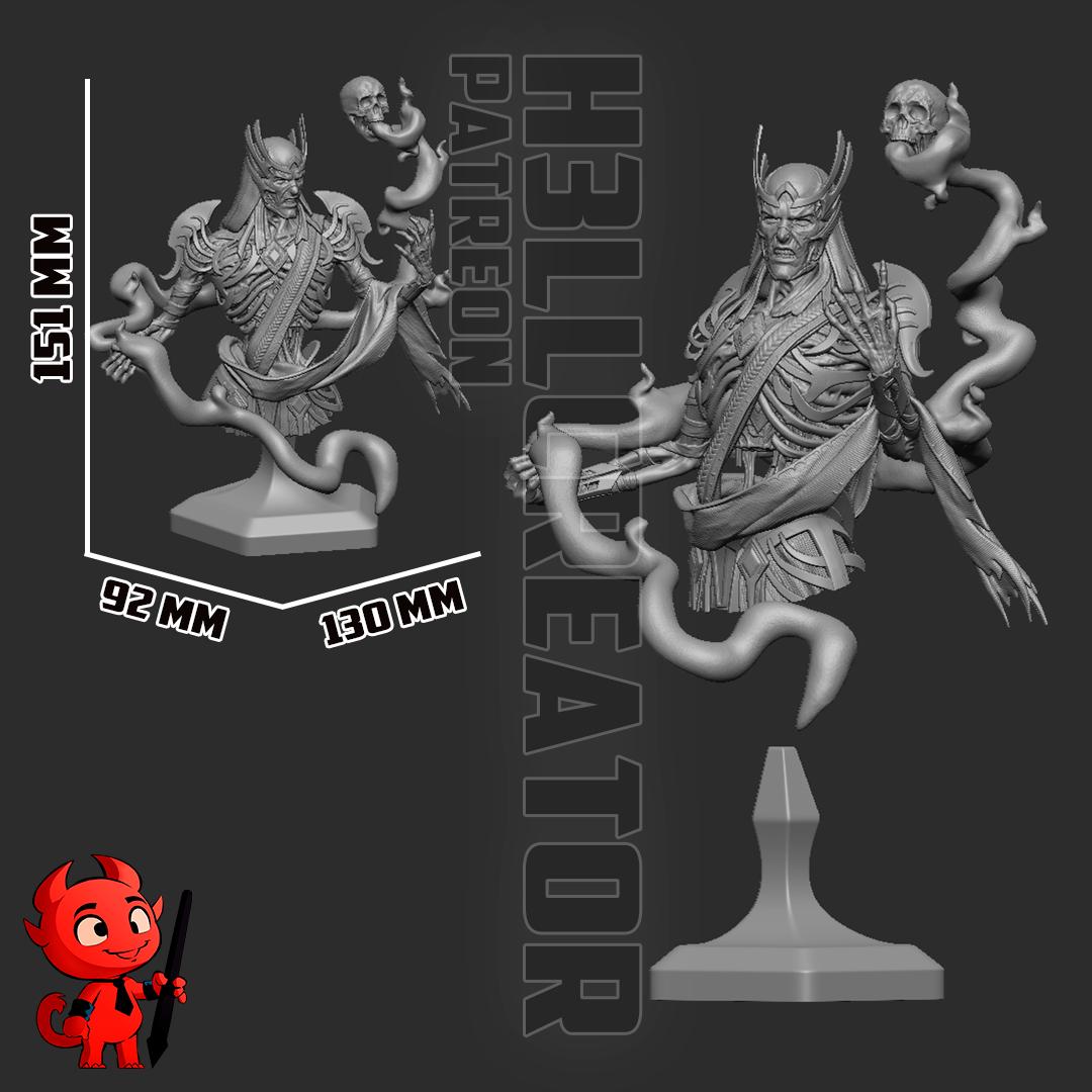 Vecna Bust - Baldur's Gate 3 - resin miniature view 8