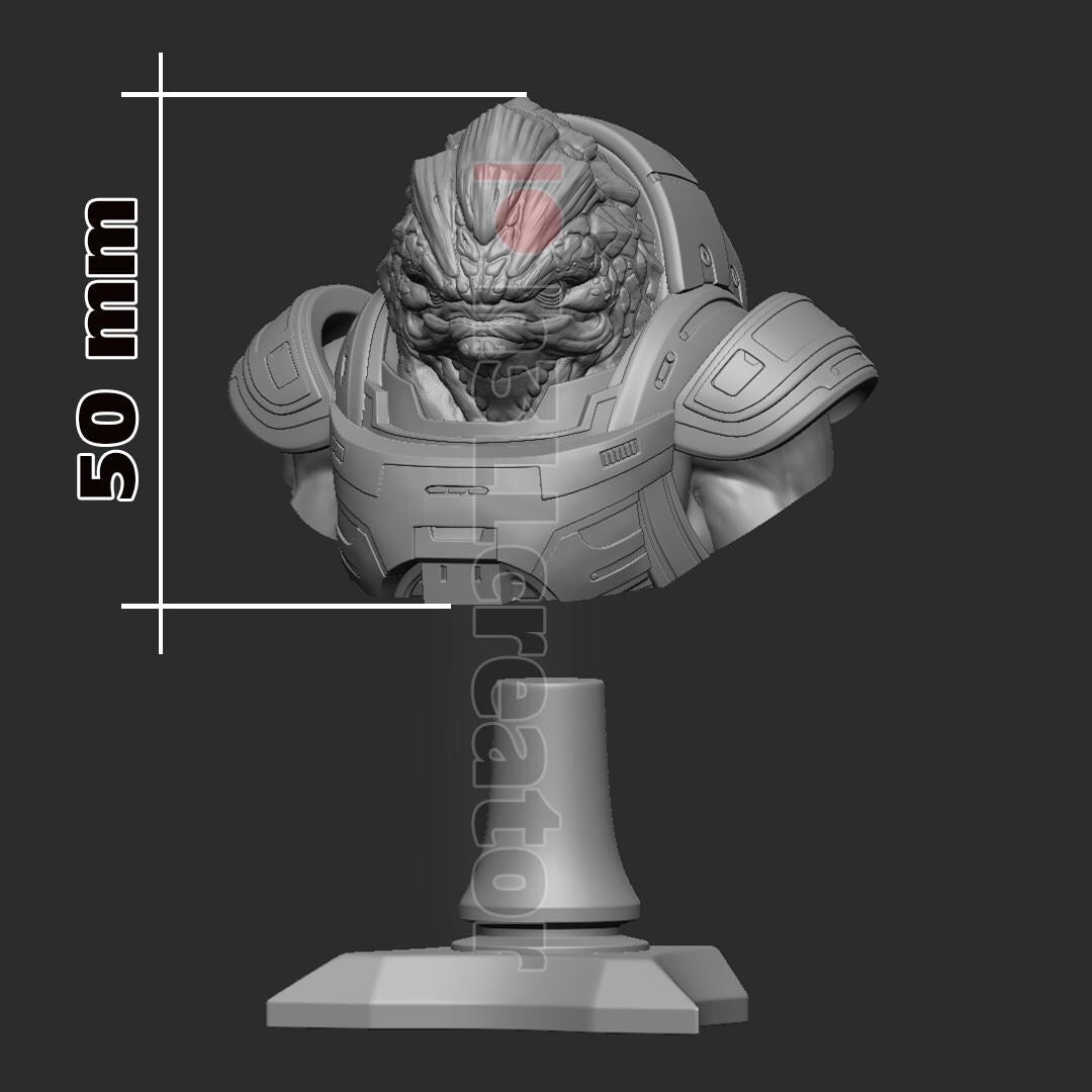 Grunt Bust - Mass Effect - paintable tabletop miniature product view
