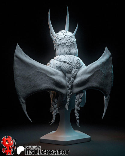 Mizora Bust - Baldur's Gate 3 - 3D printed miniature detail view