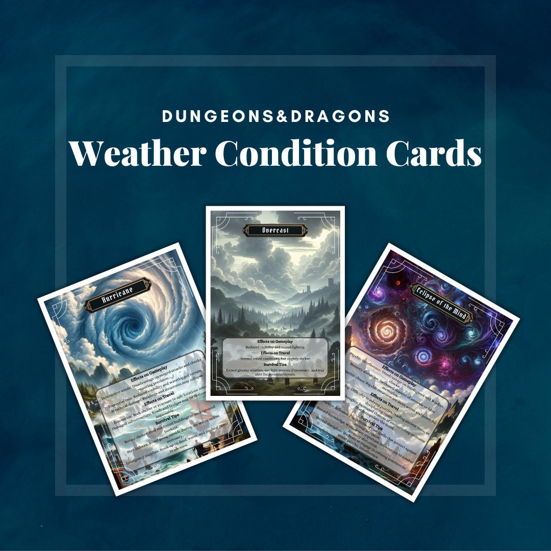Weather Condition Cards - digital download preview