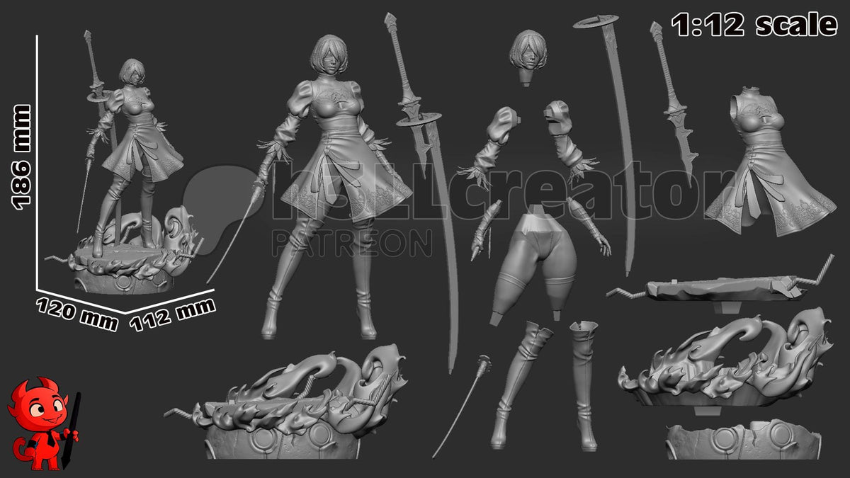 2B YoRHa No. 2 Type B Figure - resin miniature view 8