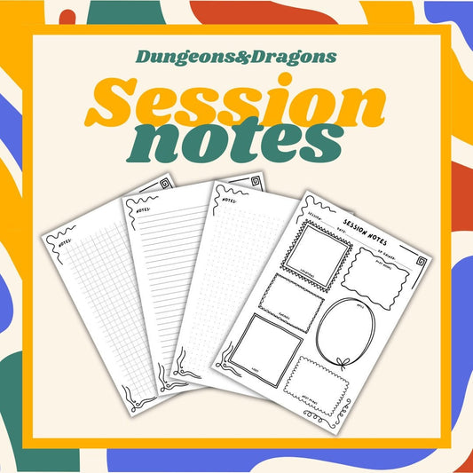 Session Notes - digital download preview