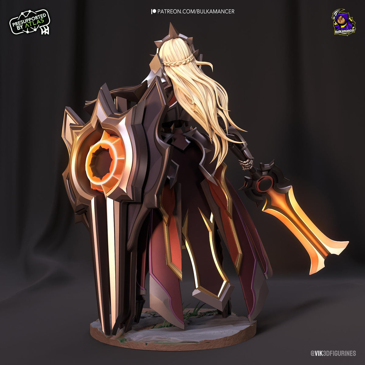 Leona Figure - League of Legends - 3D printed miniature detail view