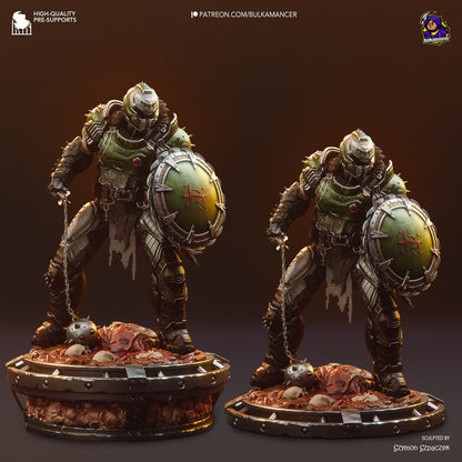 Doom Slayer Figure - 3D printed miniature detail view
