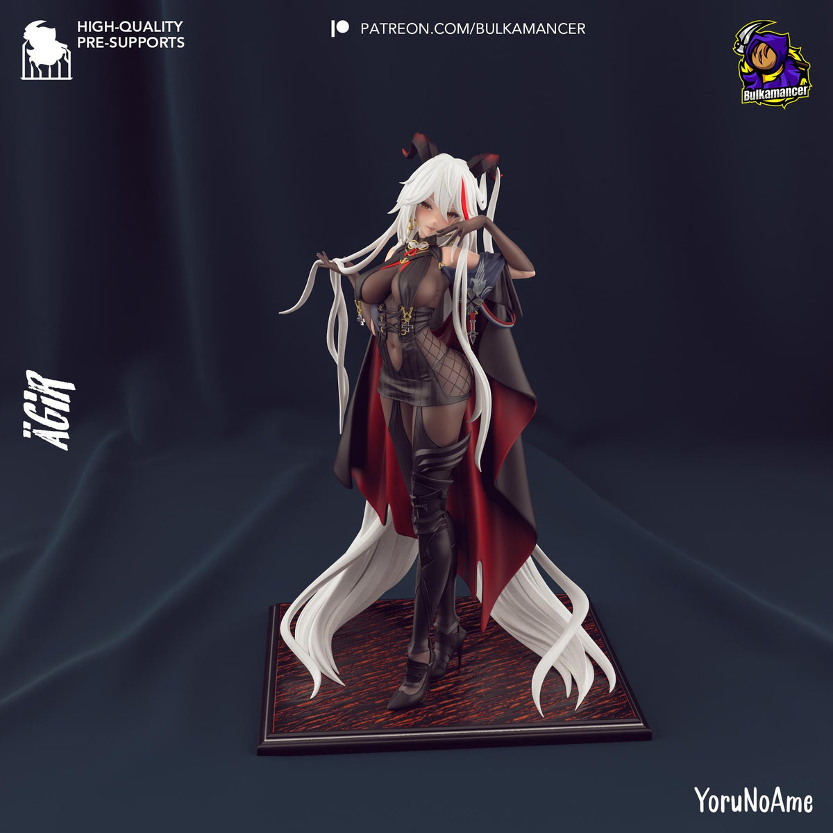 Agir Figure - Azur Lane - resin tabletop miniature front view