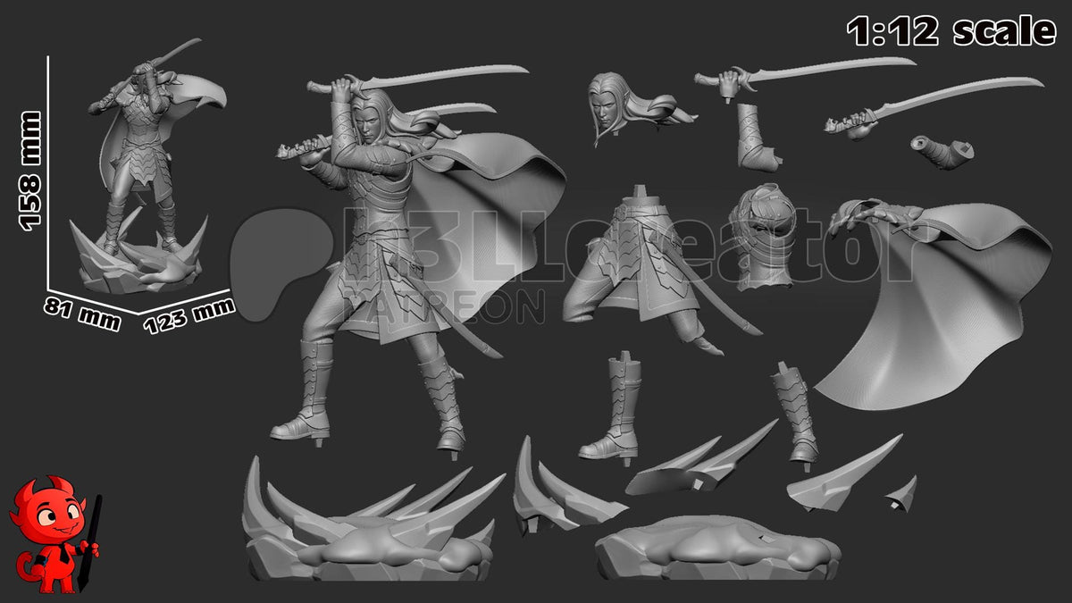 Drizzt Do'Urden Figure - resin miniature view 8